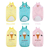 summer ice cream plaid clothes for small dogs summer dog sling vest chihuahua sleevless t shirt for yorkies shih tzu ropa perro