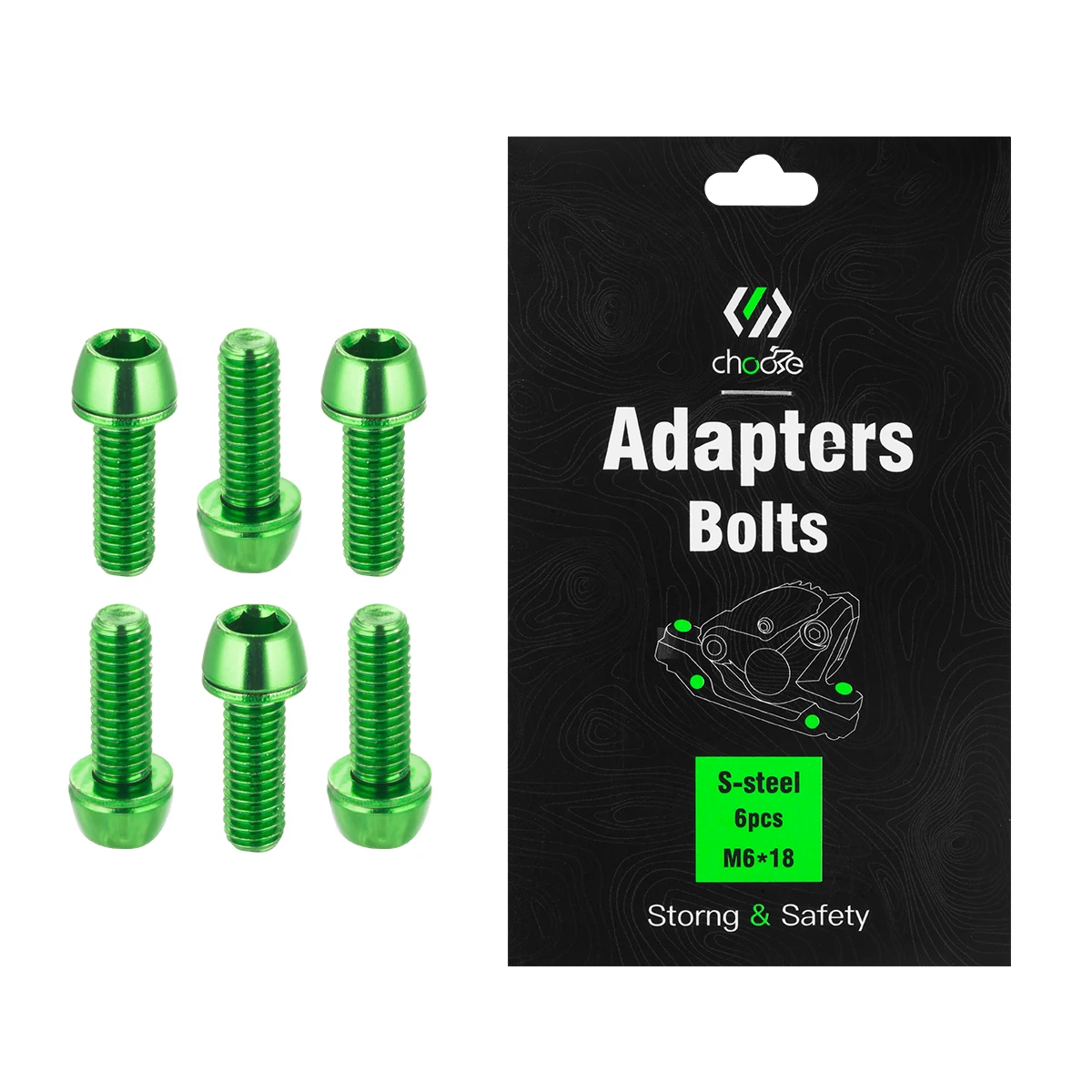 Велосипедные тормозные болты CHOOEE суппорта M6 * 18 мм винты из нержавеющей стали для
