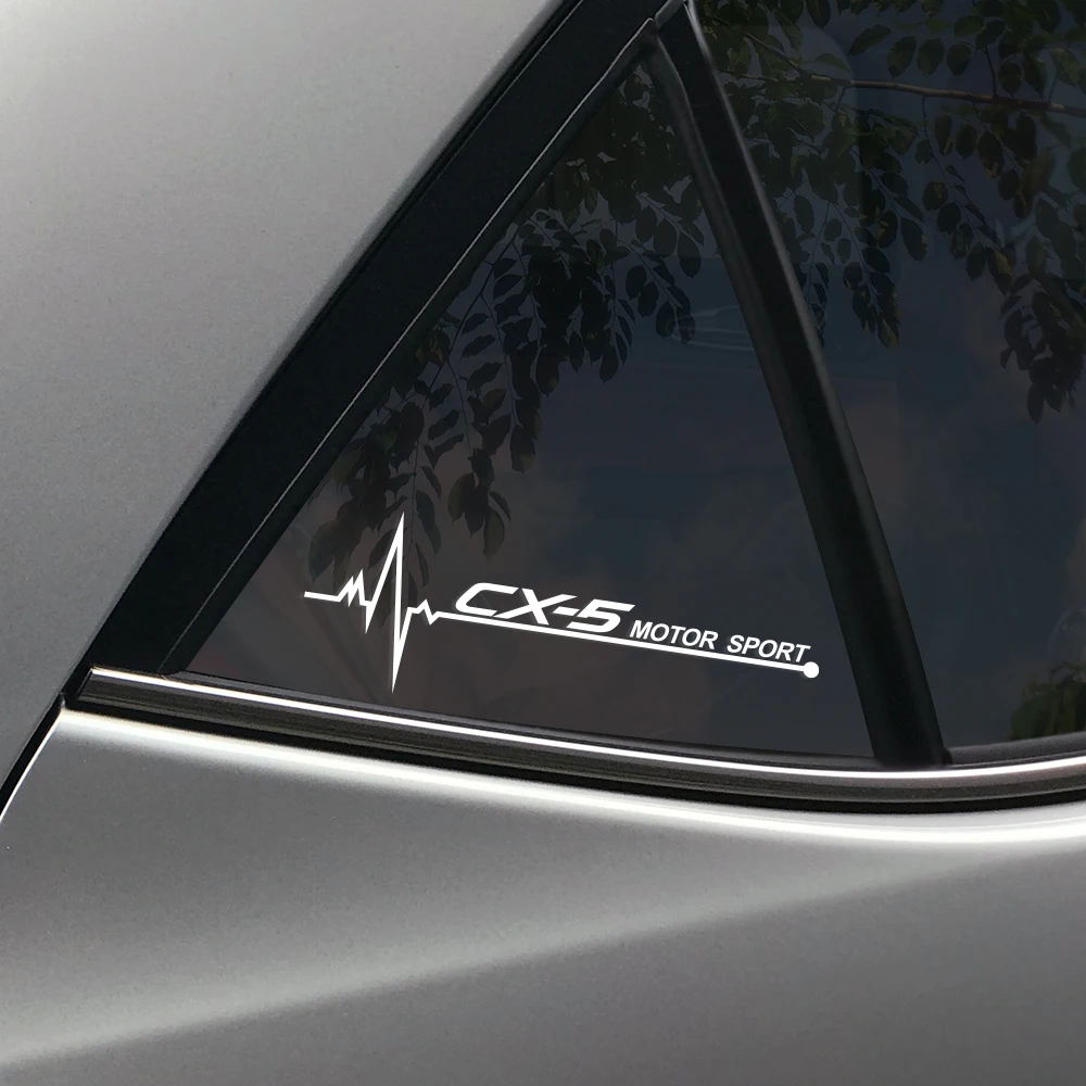 2PCS Car Vinyl Stickers Side Window Reflective Trim Decal For Mazda Demio CX-5 CX5 CX-3 CX3 Axela Atenza MS MPS Auto Accessories - купить по