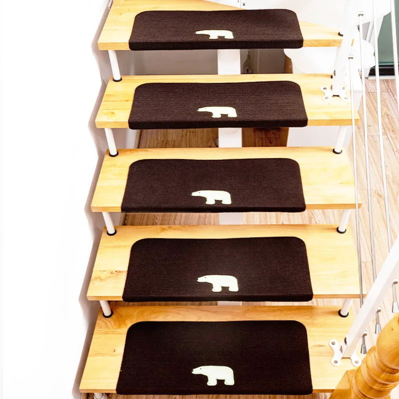 5 шт. светящиеся коврики для лестниц самоклеющиеся мультяшный медведь наклейка