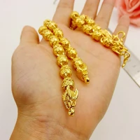 dragon head link chain yellow gold filled mens bracelet accessories gift