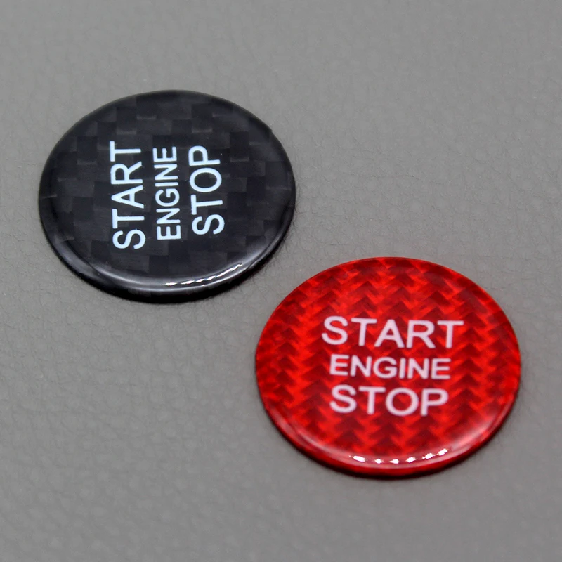 

Car Carbon Fiber Engine Start Stop Button Cover Protector Trim For Audi A4 A5 A6 C7 A7 Q3 Q5 Q7