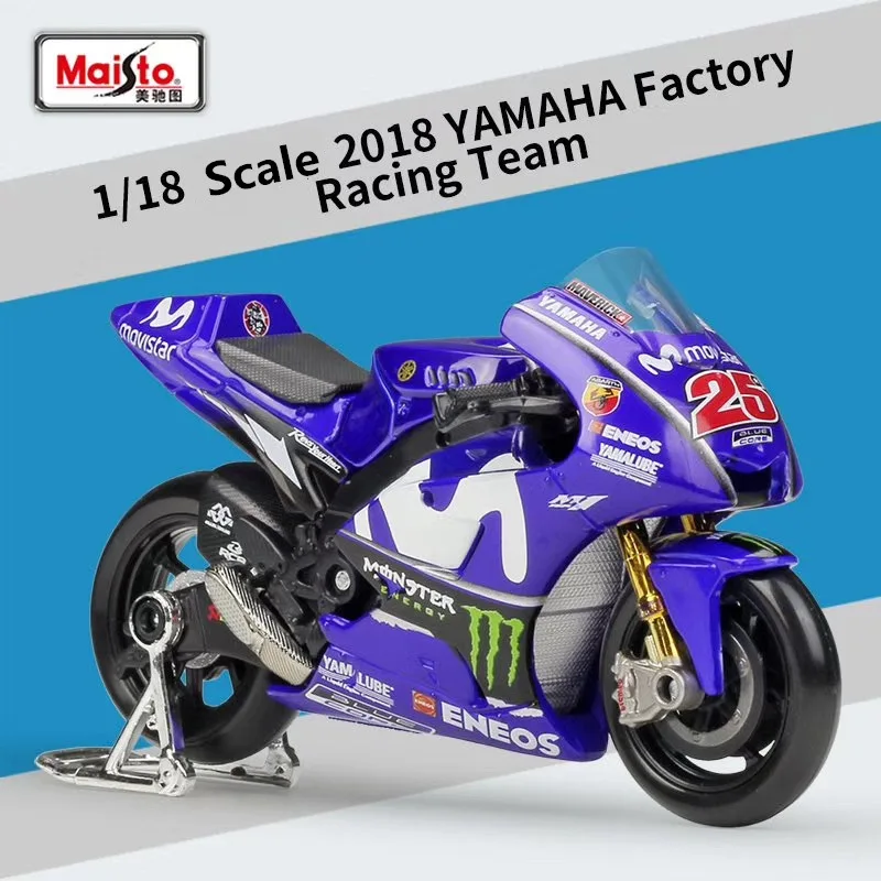 Maisto/Масштаб 1:18/литая модель мотоцикла/модель гоночной команды YAMAHA 2018/Изящный