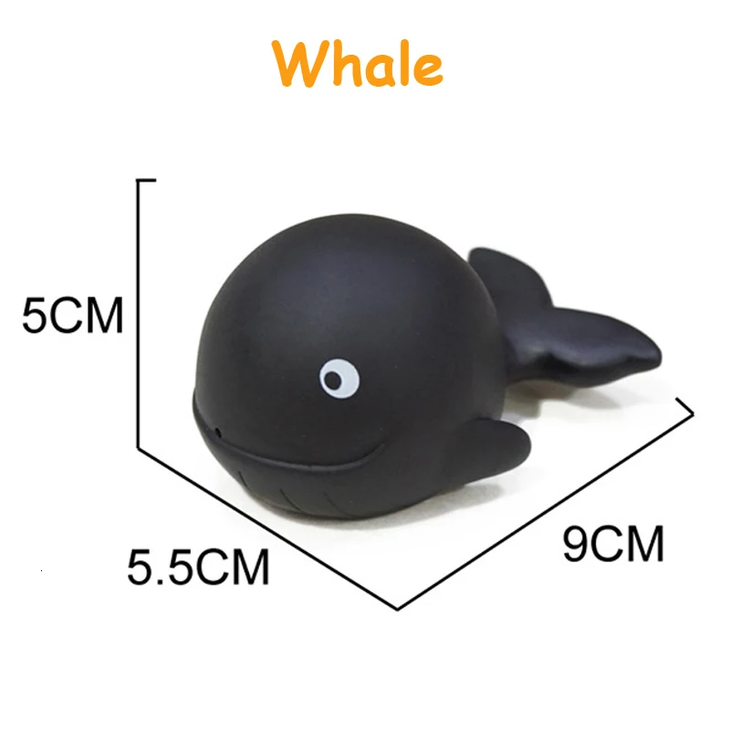 whale 1 шт. детские игрушки для ванной мягкие резиновые утки сжимаемые звук поплавок животные ванная комната игрушки для плавания для детей мальчиков и девочек - Цвет: whale