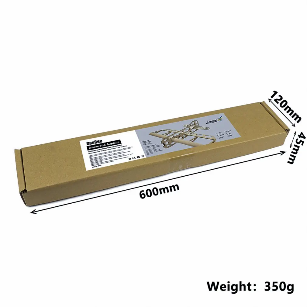 

Balsa Wood Training Plane 600mm Wingspan Biplane RC Airplane Aircraft Woodiness Model Toys DIY KIT/PNP for Kid