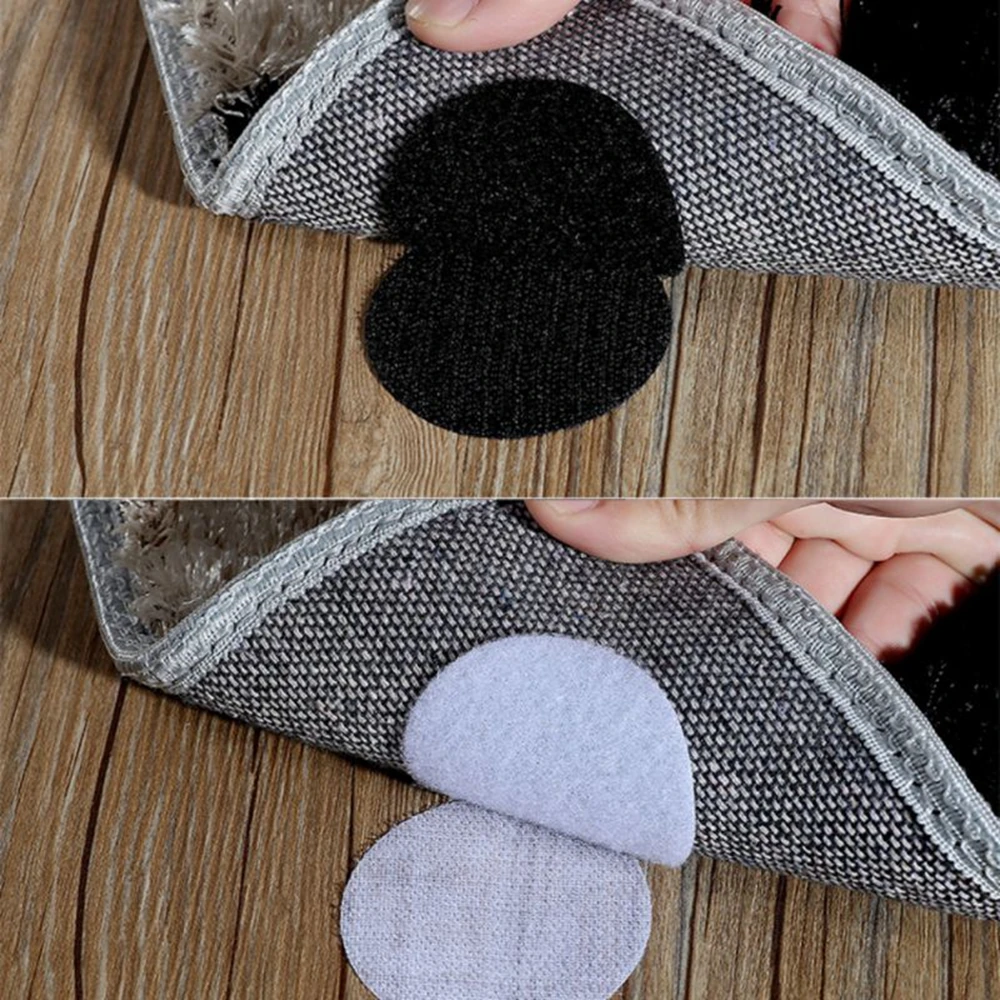 Супер липкая нейлоновая наклейка круглая черная белая застежка-липучка клейкая