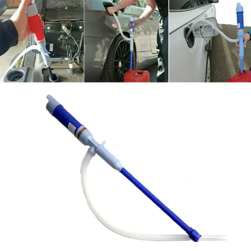 

Electric Liquid Fuel Syphon Pump Automatic Transfer Gas Oil Water Battery Supply E7CA