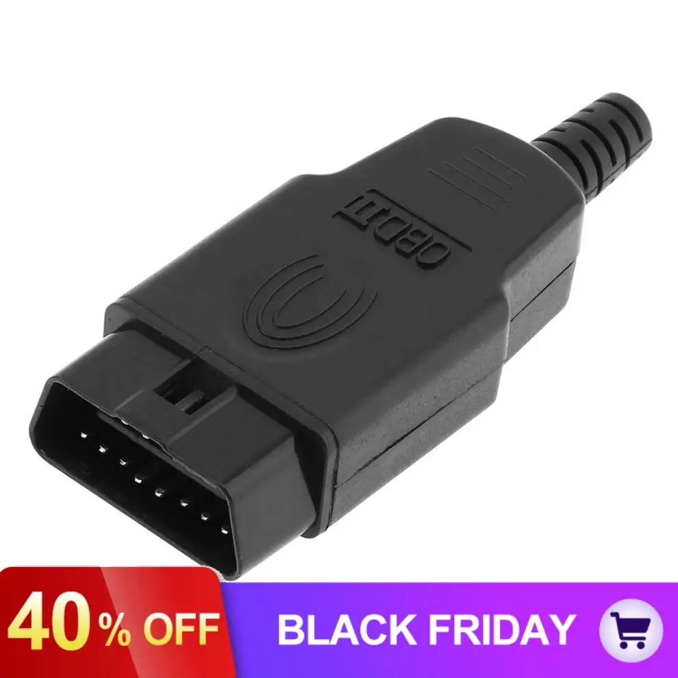 OBDII OBD 2 DIY 16 Pin Мужской Расширение Открытие кабель автомобильный диагностический интерфейс разъем адаптер с SR оболочки и винт