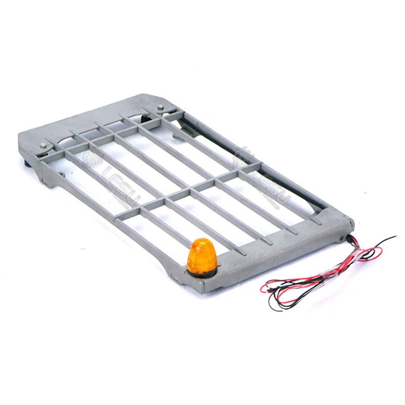 

Rc Car LESU RD-A0006 Hydraulic Excavator Toys Cab Roof Guard Protector Net + Warning Lights For 1/14 Remote Control Excavator