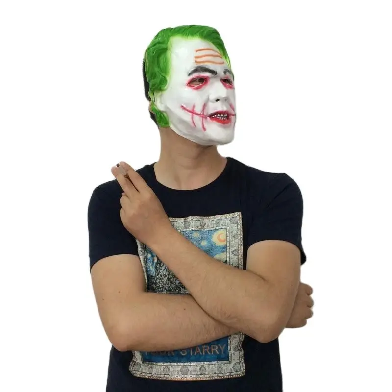 В стиле Джокер маскарадные латексные маски клоуна CS костюм на Хэллоуин