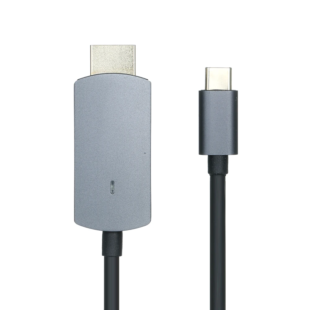 

Type-C Male to HD Male Converting Cable Type-C to 4K@30Hz HD Adapter Video Adapter Cable Support Screen Mirroring Grey 1.6m