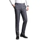 Мужские костюмные брюки 2021, мужские тонкие строгие брюки, прямые деловые офисные брюки, мужские строгие брюки, классические мужские брюки 38