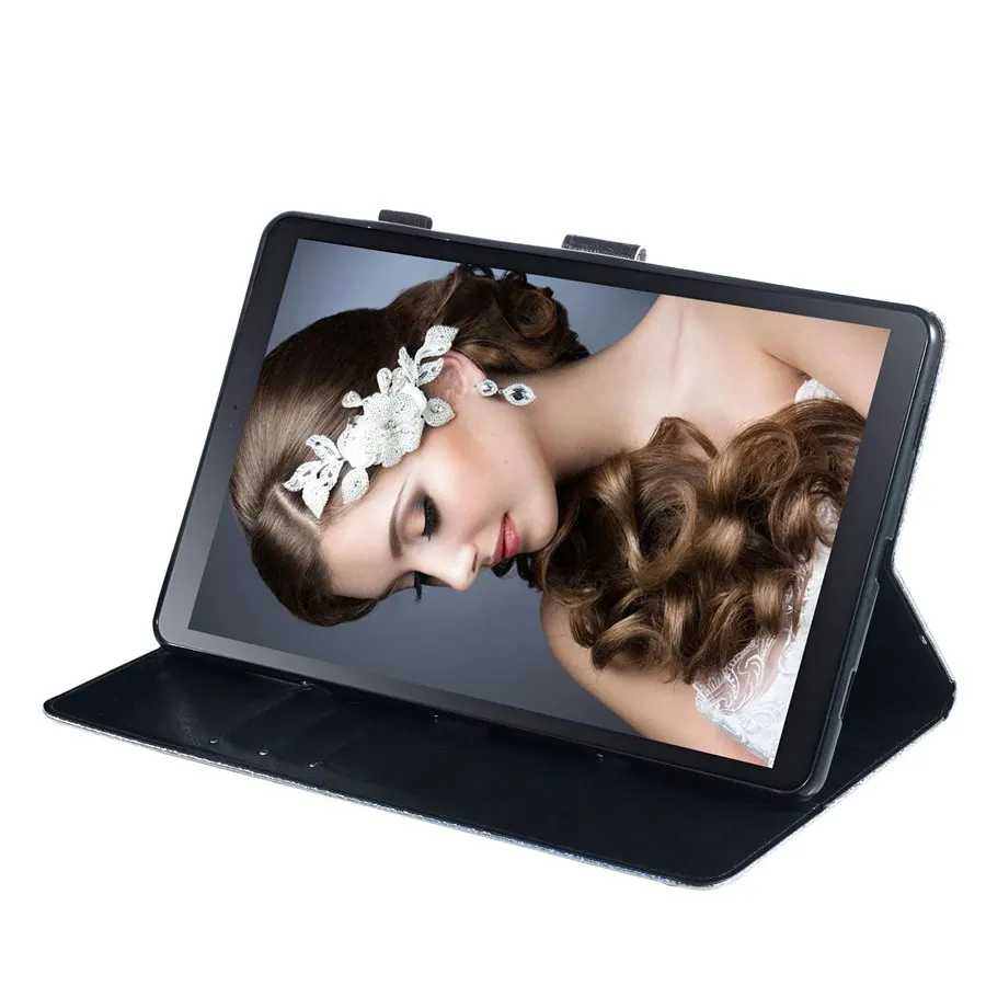 3D флэш памяти PU кожаный чехол для Samsung Galaxy Tab A A2 10 5 дюймов 2018 T590 T595 T597 SM смарт