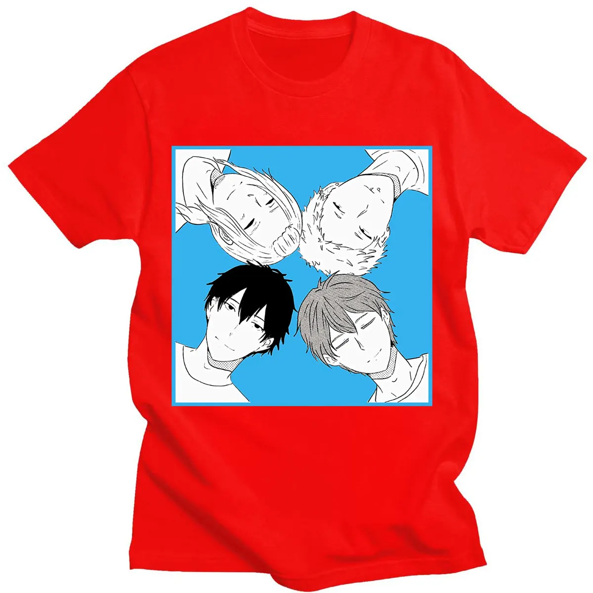 

New Yaoi Bl Given Japanese Anime Creativity Print T-shirt Short Sleeve Men Hipster Style Tshirt Male Oversized Hip Hop T Shirt