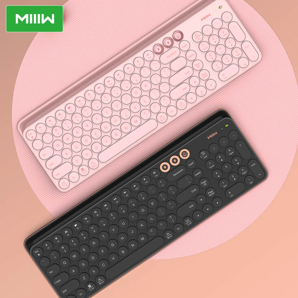 Miiiw Bluetooth Двухрежимная клавиатура 104 клавиши 2 4 ГГц Мультисистема совместимая с