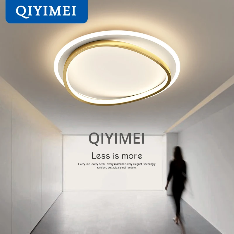 

Black Gold Aluminum Acrylic Lamps Modern LED Chandelier Lights With Remote Bedroom Dining Living Study Room Hall Indoor Lighting