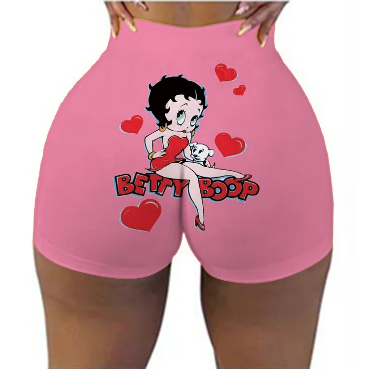 

Summer Shorts For Adult Women 2020Casual Sexy Slim High Waist Letter Printed Hip-hop Outdoor Gym Fitness Workout Short Pant