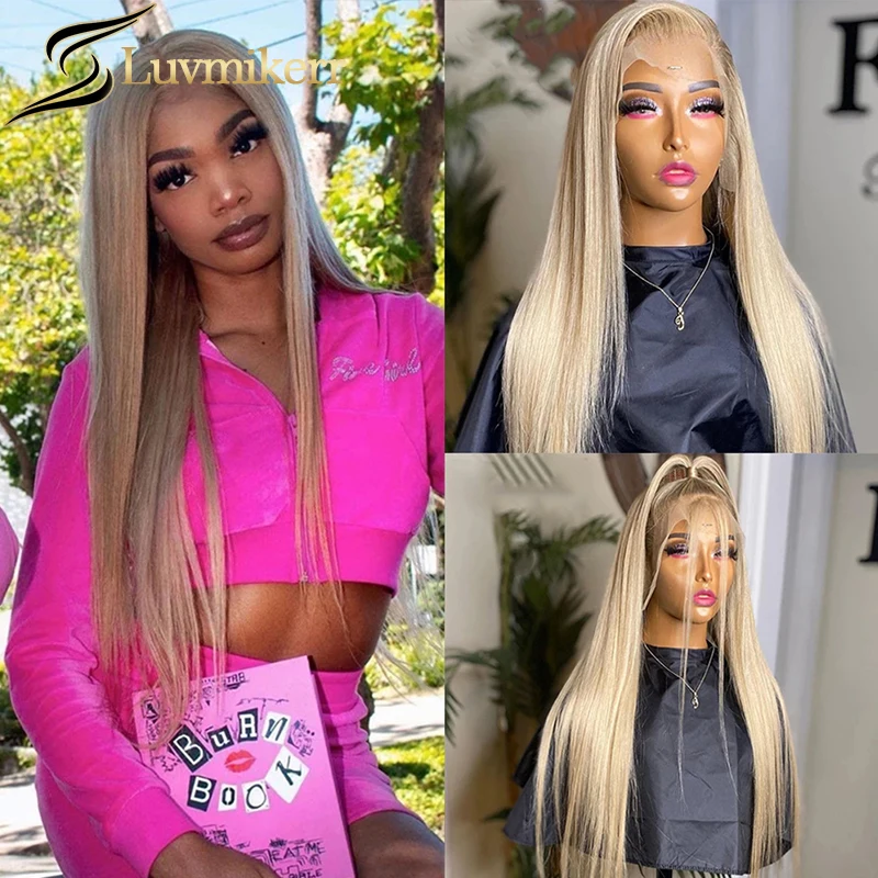 Пепельного цвета блонд Синтетические волосы на кружеве парики шнурка