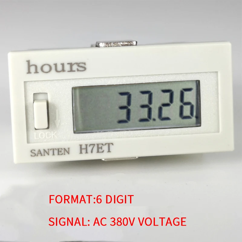 AC100-240V таймер кумулятивный часов без напряжения DC 5-30 в ключ блокировки 6 цифр ЖК-счетчики 9999H59M счетчик часов