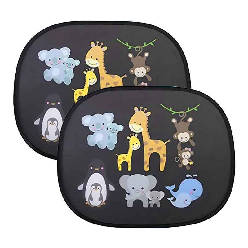 

2 Pieces Car Window Sun Visor Cartoon Patterned Car Side Sun Visor Protect Baby Sun Visor