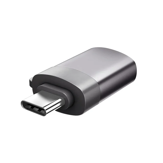 Адаптер USB type c otg, быстрый конвертер type C на usb 3,0, кабель usb-c type-c для зарядки и синхронизации данных для samsung, huawei, xiaomi, macbook - Цвет: Gray