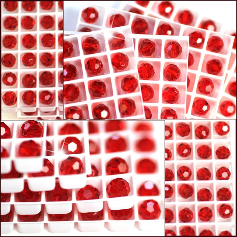 AAA 8 мм стеклянные круглые хрустальные бусины цветные разделительные для