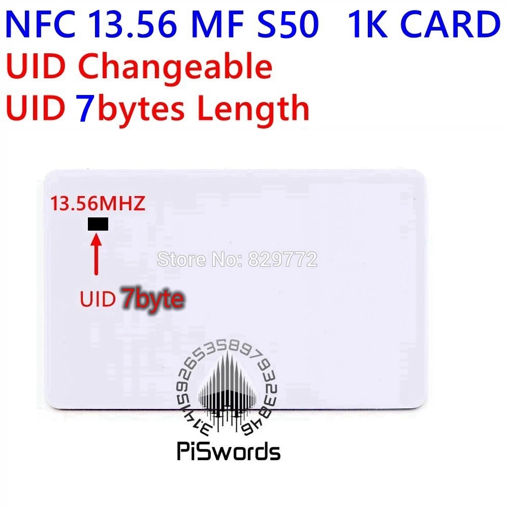 MF S50 NFC 13 56 МГц UID 0 блок 7 байт перезапись сменная рчид карта многофункциональная