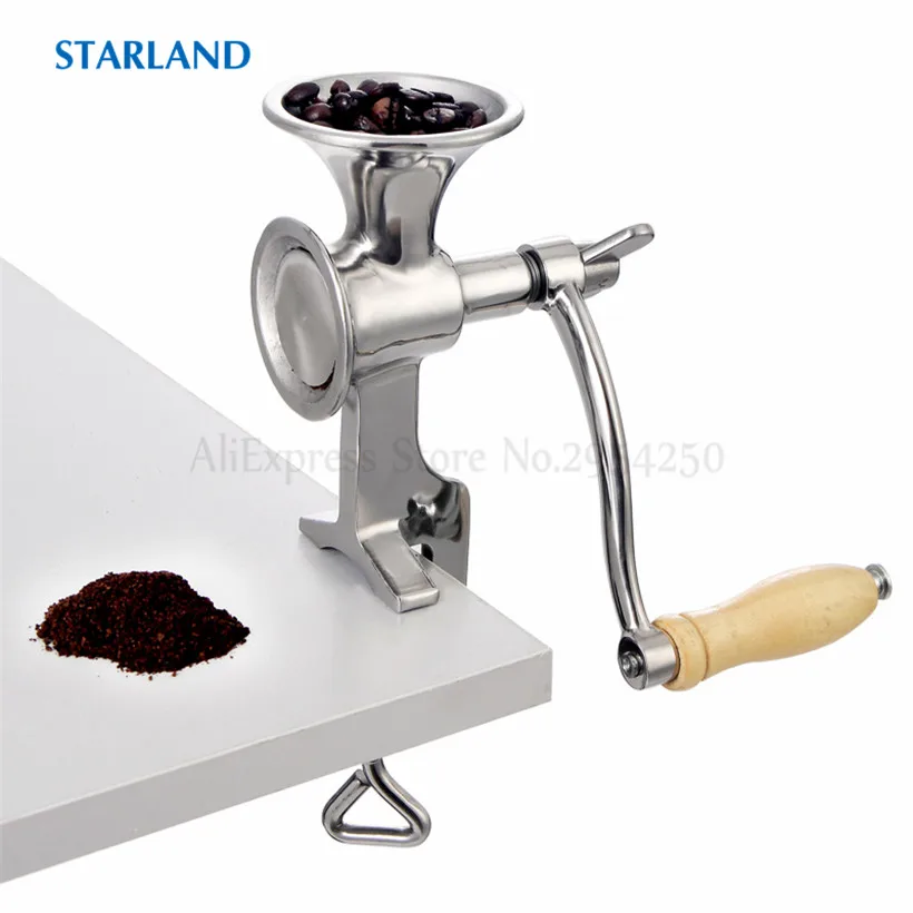 

Stainless Steel Manual Grinding Miller Machine Grinder Pulverizer Fresh Ground Coffee Grain Rice Wheat Corn Flour Oats Grinding