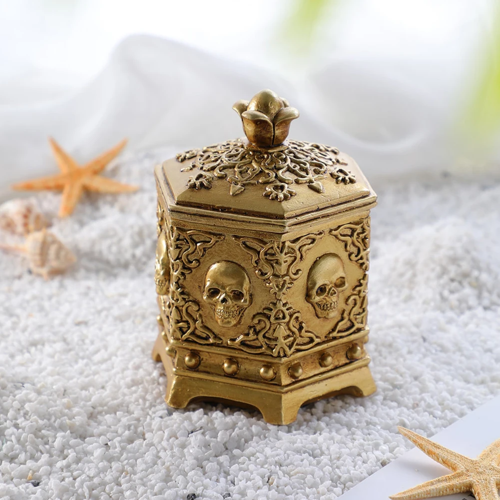 Многофункциональные Винтажные шкатулки для украшений из смолы с рисунком