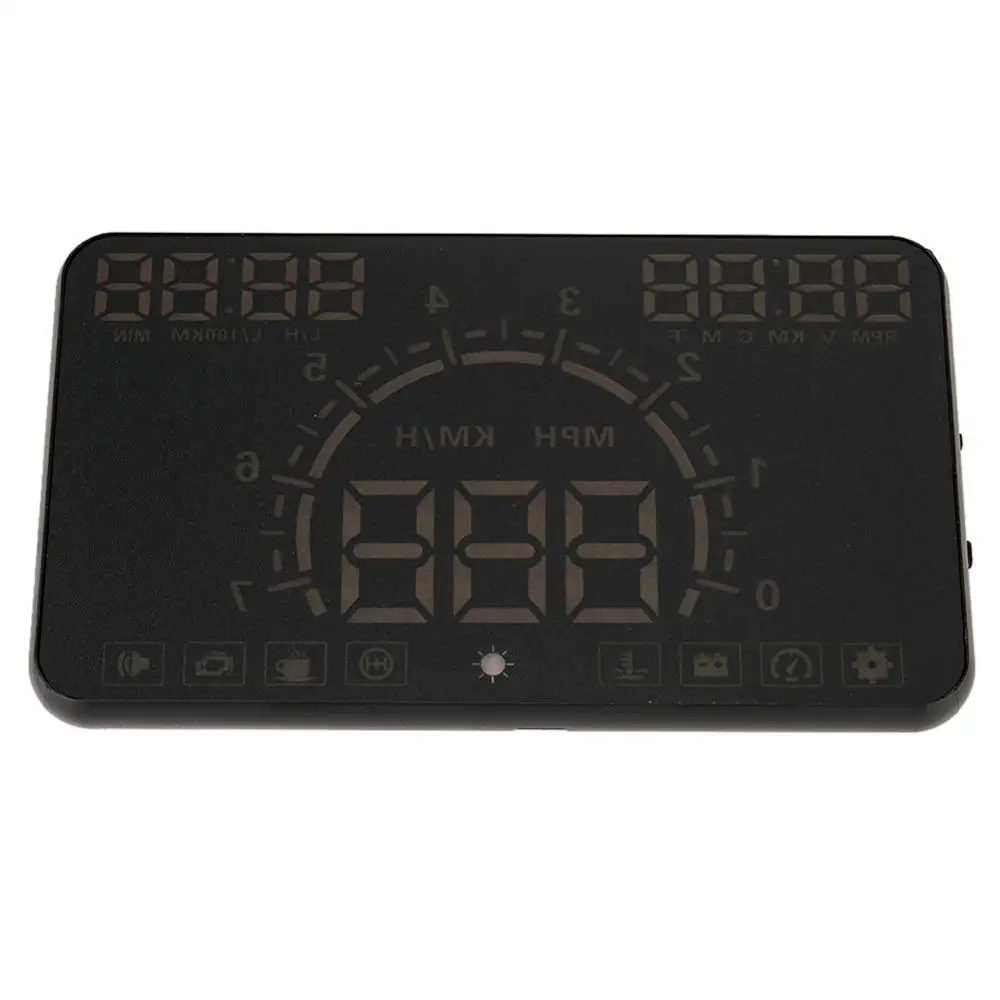Oversea 5 8 &quotHD Авто HUD проектор лобовое стекло дисплей вверх OBD2 превышение скорости