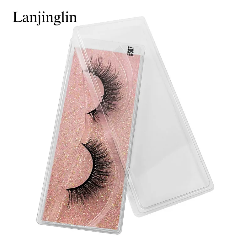 LANJINGLIN, 1 пара, 3d, норковые накладные ресницы, натуральные, длинные, накладные ресницы, для наращивания, сексуальные, для макияжа, красивые, бесклевые, оптом