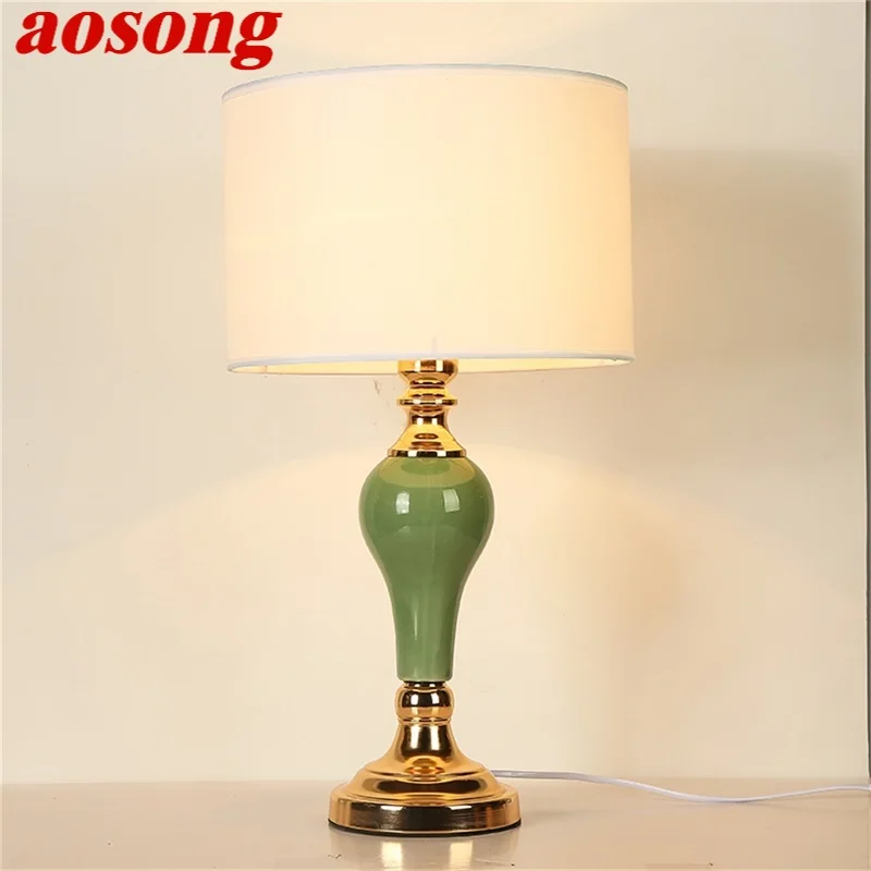 

AOSONG Table Lamps Modern LED Luxury Design Creative Ceramic Desk Lights For Home Bedroom