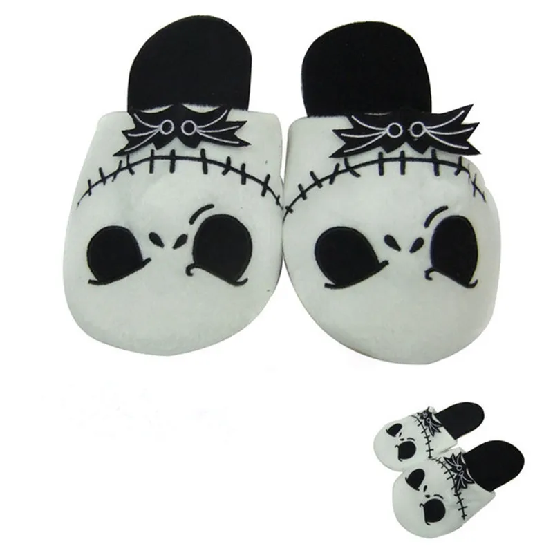Зимние тапочки 2019 теплые домашние с головой призрака на Хэллоуин плюшевые