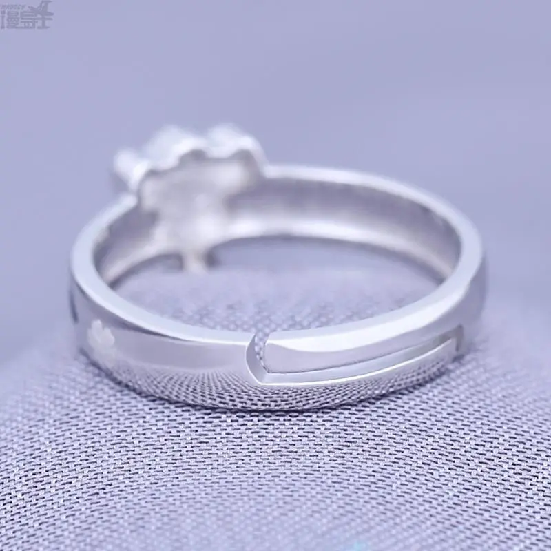 Black Clover Asta Cosplay Finger Ring Fashion Jewelry S925 Silver Rings Halloween Costume Accessories Props | Тематическая одежда