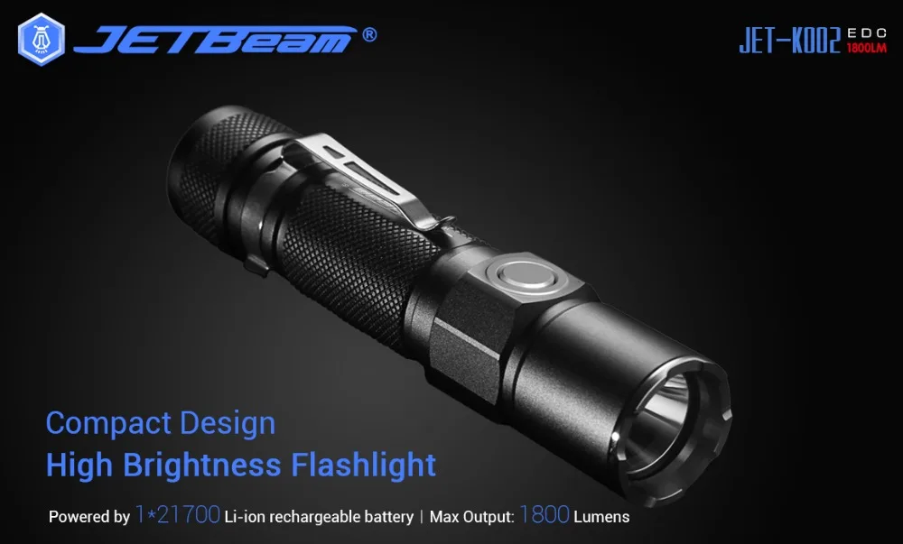 JETBeam ко-02 1800LM Мощный тактический светодиодный вспышка светильник Cree XHP35 светодиодный 18650 фонарь светильник Открытый Кемпинг Мощный светодиодный вспышка светильник