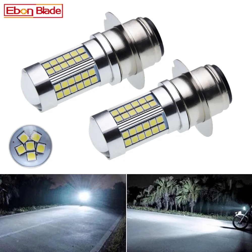 Светодиодный светильник для головы мотоцикла P36D 2 шт. 3030 66SMD с проектором белый 6000K