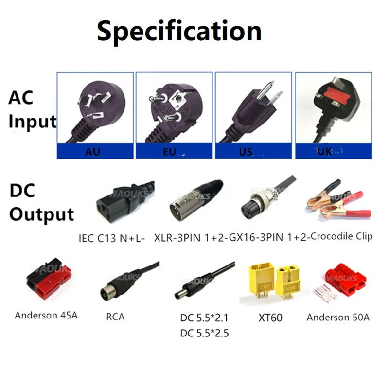 Зарядное устройство для литий-ионных аккумуляторов 58 8 в 5 А 14S 51 В постоянного