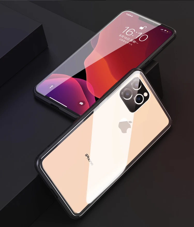 На iPhone 11 Pro Max iphone11 Прозрачный стеклянный чехол для телефона на iPhone 11 Pro Max iPhone X XR XS Max закаленное покрытие Чехлы для iPhone 6 S 6s 7 8 Plus Coque