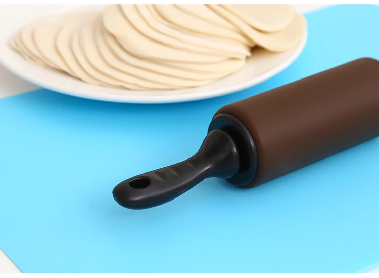 

Silicone Roller Rolling Pin Pizza Bakery Dumpling Kitchen Gadgets Non Stick Rolling Pin Cake Tools Rolo De Massa Bakeware DF50GM