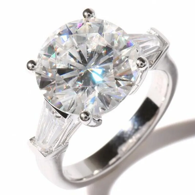 

Handmade 925 Sterling Silver Round 3ct Diamond Wedding Engagement Cocktail Women topaz Gemstone Rings Fine Jewelry