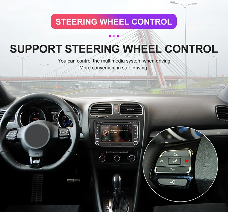 Android 9,1 2 Din Автомобильный мультимедийный dvd-плеер Авто Радио 2+ 16 USB SD gps для VW Golf Tiguan Skoda Fabia быстрая для сиденья Leon Skoda 47