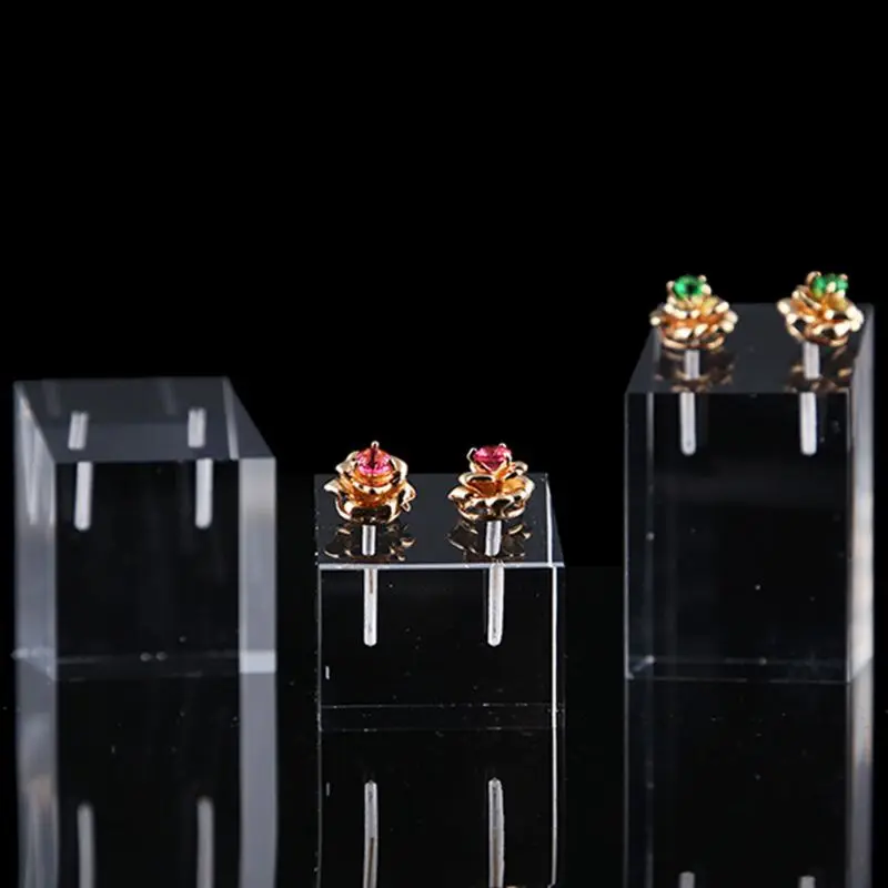 

Clear Acrylic Square Jewelry Stand Earring Display Holder Photography Show Rack