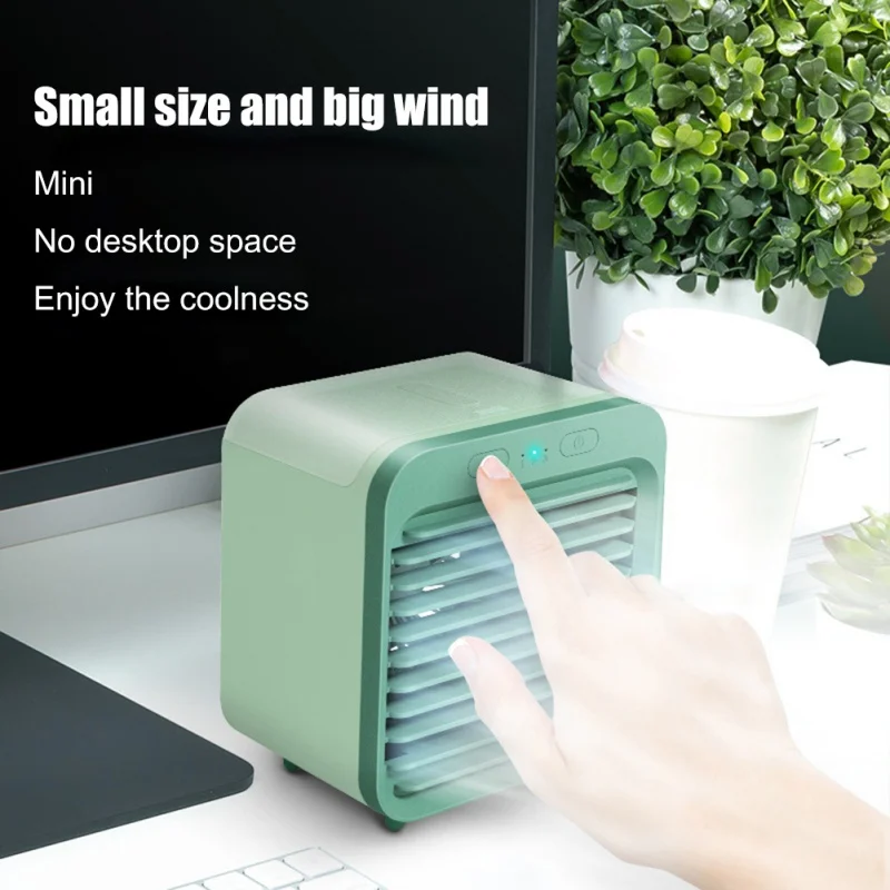 Мини-кондиционер настольный с USB-зарядкой и вентилятором | Дом сад