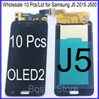 Оптовая продажа 10 шт.лот для Samsung J5 2015 J500 ЖК-дисплей с сенсорным дигитайзером в сборе OLED2