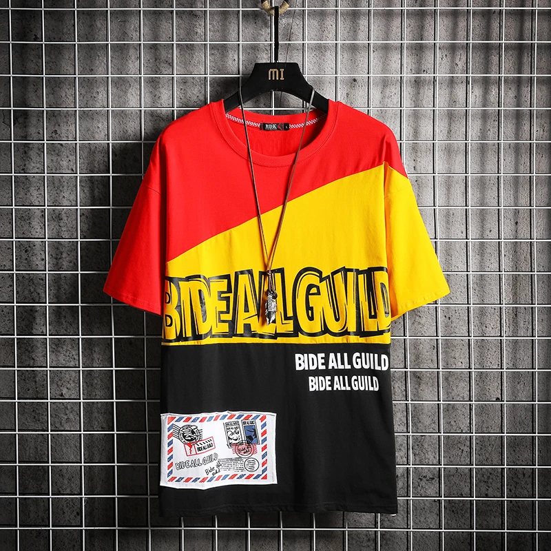 Мужская футболка в стиле хип хоп Liketkit свободная японском с коротким рукавом и