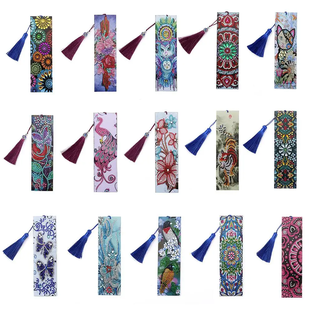 DIY ручная работа алмазная живопись Закладка кожаная кисточка специальная форма