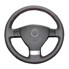 Ручное шитье чехол рулевого колеса автомобиля Обёрточная бумага из коровьей кожи; Ботинки из замши для женщин Volkswagen VW Golf 5 (V) Golf Plus Passat вариант Tiguan Touran