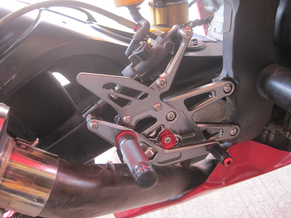 KEMiMOTO YZF R6 регулируемые Задние подножки для Yamaha YZF-R6 2003-2005, YZF R6S 2006-2009 мотоциклетные подножки cnc набор