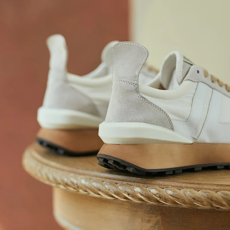 

2021 New Spring Shoes For Women Sneakers Cloth Soft Leather Lace Up Casual Shoes Black Beige