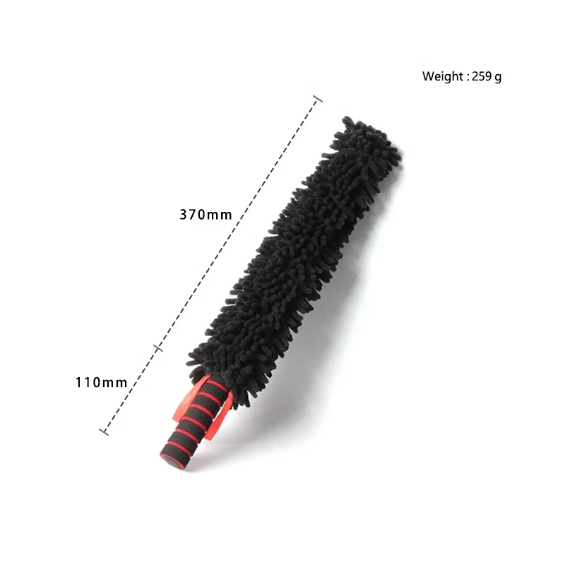 

2021 New 19inch Car Wheel Cleanning Brush Black Replaceable Microfiber Tools For Auto Care Car Detailing